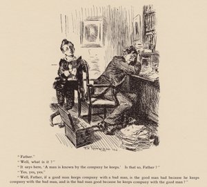 Bir adam tuttuğu şirket tarafından bilinir (litho) by Frederick Henry Townsend