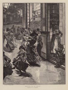 Org eşliğinde dans (gravür) by Frederick Henry Townsend
