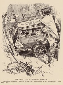 Büyük Tramvay ve Motorlu Otobüs Sorunu (taşbaskı) by Frederick Henry Townsend