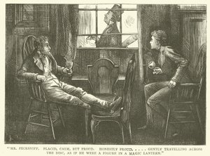 Martin Chuzzlewit için illüstrasyon by Frederick L. Bernard