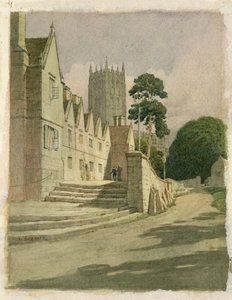 Almshouses, Campden, 1907 (kağıt üzerinde wc)