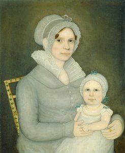 Bayan John Harrisson ve Kızı, c. 1823. by Frederick Mayhew