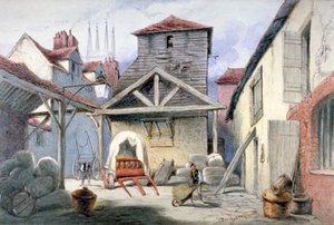 Rose Inn Avlusu, Farringdon Caddesi, Londra Şehri, 1838.