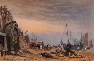 Brighton Sahili, Haze temizleniyor, c1820 by Frederick Nash