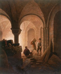 St Mary-le-Bow Mahzeni, Londra, 1818 by Frederick Nash