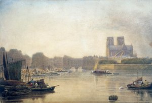 Notre Dame, Paris, 19. yüzyıl by Frederick Nash