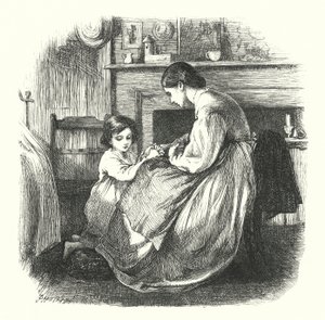 Dua eden bir çocuk by Frederick Walker