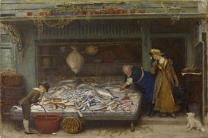 Bir Balıkçı Dükkanı, 1873 (kağıt üzerinde wc)