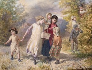 Blackberrying, 1860 (kağıt üzerinde wc)