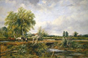 Pastoral manzara (tuval üzerine yağlı boya)