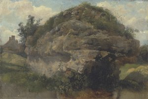 Rocky Hillside, c.1830 (değirmen tahtasında yağ)