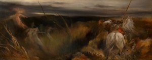 The Haunted Glen, the Intruder (tahta üzerine yağlıboya) by Frederick Weekes