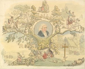 Rowlandson, 1858-1914 Tarzında Bir Başlık Sayfası için Tasarım. by Frederick William Pailthorpe