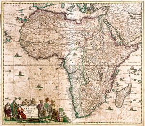 Afrika Haritası (gravür by Frederick de Wit