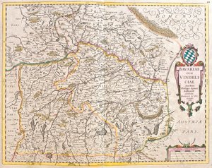 Baviere Haritası (Almanya) (gravür by Frederick de Wit