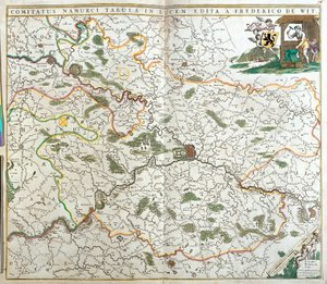Namur Kontu Haritası (Belçika) (gravür by Frederick de Wit