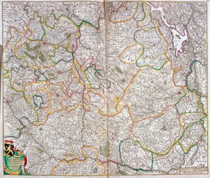 Brabant Dükalığı Haritası (Belçika, Hollanda) (gravür by Frederick de Wit