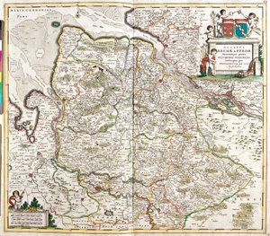 Breme ve Verden Dükü Haritası (Almanya) (gravür by Frederick de Wit