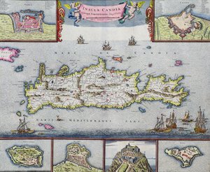 Kandiye Adası (Girit) haritası, Herakleion deniz limanı, c.1680