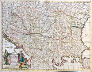 Macaristan Krallığı Haritası (gravür by Frederick de Wit