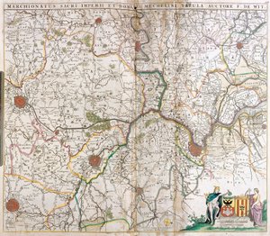 Kutsal Germen İmparatorluğu Markizleri ve Mechelen Lordluğu (Hollanda) Haritası (gravür by Frederick de Wit