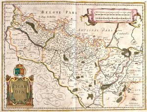 Picardie Eyaleti Haritası (Fransa) (gravür by Frederick de Wit