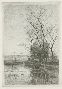 küçük köprü by Fredericus Jacobus van Rossum du Chattel (signed by artist)