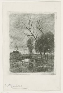 alacakaranlık by Fredericus Jacobus van Rossum du Chattel (signed by artist)