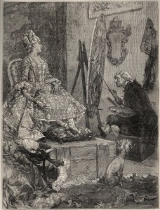 Francois Boucher (1703-1770), Pompadour Markizi Jeanne Antoinette Poisson