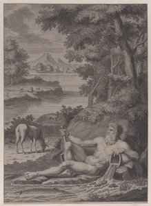 Bir manzarada nehir tanrısı, 1725.