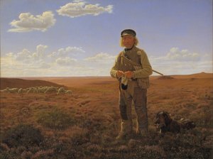 Moors üzerinde bir Jutland Çoban