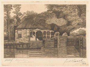 Polder House (nesne üzerindeki orijinal başlık) by Frederik van der Harst (signed by artist)