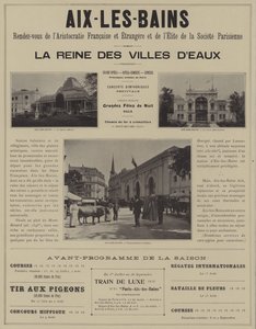 Aix-les-Bains, Fransa ve yurtdışındaki aristokrasisinin ve Paris toplumunun seçkinlerinin buluşma yeri (s/b fotoğraf) by French Photographer