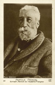 Anatole France, Fransız şair, gazeteci ve romancı (s/b fotoğraf) by French Photographer