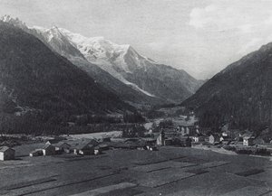 Argentieres ve Mont-Blanc (s/b fotoğraf) by French Photographer