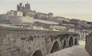 Beziers, Vieux Pont ve Saint-Nazaire Kilisesi (eski Katedral) by French Photographer