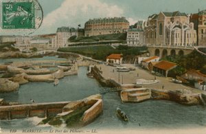 Biarritz, Balıkçılar Limanı. 25 Ekim 1913'te gönderilen kartpostal. by French Photographer