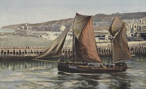 Boulogne-sur-Mer, Plaj, O iskelesinden görünüm by French Photographer