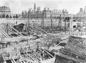 Building of the Hotel-Dieu, Paris, c.1866  by French Photographer