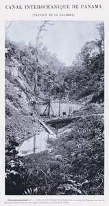 Panama Interoceanic Canal, Culebra Works (s/b fotoğraf) by French Photographer