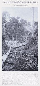 Panama Interoceanic Canal, Culebra Works (s/b fotoğraf) by French Photographer