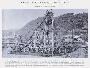 Panama Interoceanic Canal, Culebra Works (s/b fotoğraf) by French Photographer