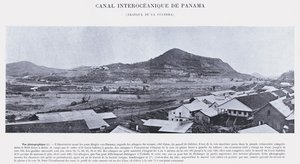 Panama Interoceanic Canal, Culebra Works (s/b fotoğraf) by French Photographer