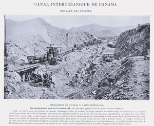 Panama Interoceanic Kanalı, Kilit İşleri (bw fotoğraf) by French Photographer