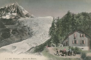 Chamonix - Bossons buzulu. 1913 yılında gönderilen kartpostal. by French Photographer