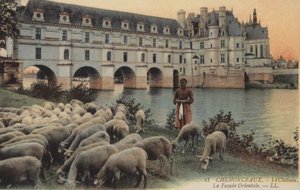 Chenonceaux, Le Chateaux, Doğu Cephesi by French Photographer