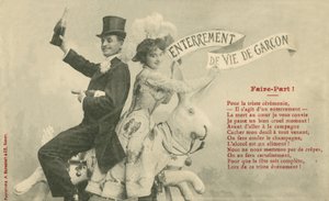 Karnaval yolculuğuna çıkan çift (s/b fotoğraf) by French Photographer