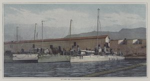 Fransa, Toulon limanındaki muhripler (renkli fotoğraf) by French Photographer