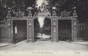 Giriş, Parc Monceau, Paris (s/b fotoğraf) by French Photographer