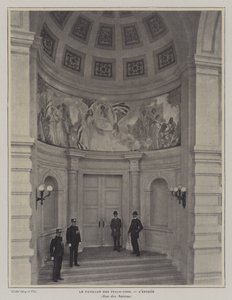 Amerikan pavyonunun girişi, Exposition Universelle 1900, Paris (s/b fotoğraf) by French Photographer